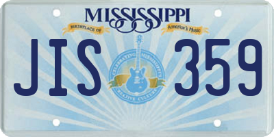 MS license plate JIS359