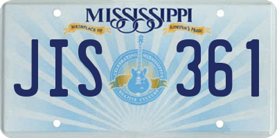MS license plate JIS361