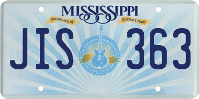 MS license plate JIS363