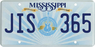 MS license plate JIS365