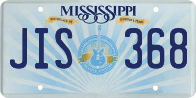 MS license plate JIS368