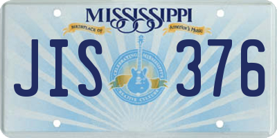 MS license plate JIS376