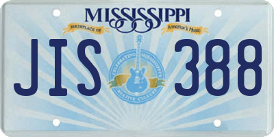 MS license plate JIS388