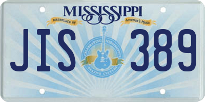 MS license plate JIS389