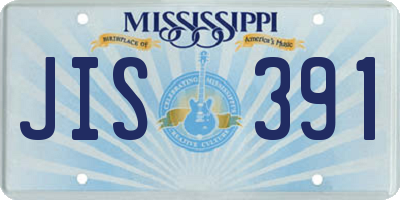 MS license plate JIS391