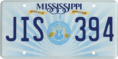 MS license plate JIS394