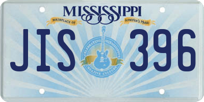 MS license plate JIS396
