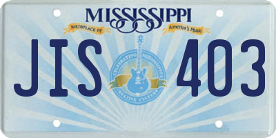 MS license plate JIS403