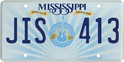 MS license plate JIS413