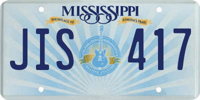 MS license plate JIS417