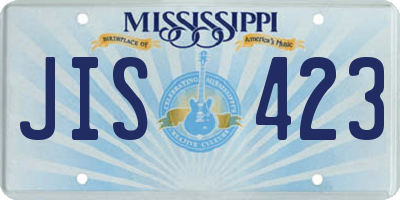 MS license plate JIS423