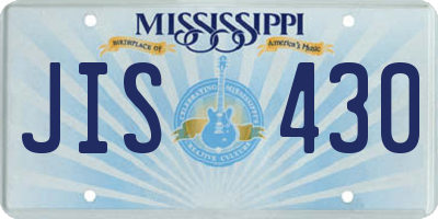 MS license plate JIS430