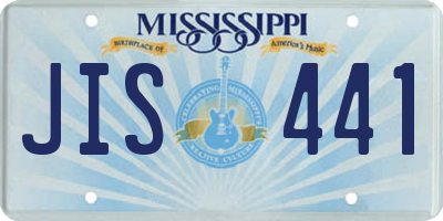 MS license plate JIS441