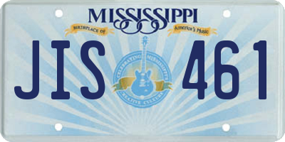 MS license plate JIS461