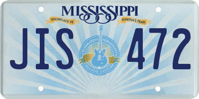 MS license plate JIS472