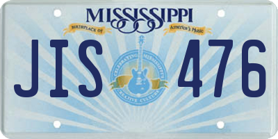 MS license plate JIS476