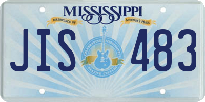 MS license plate JIS483