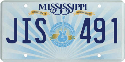 MS license plate JIS491