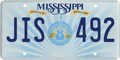 MS license plate JIS492