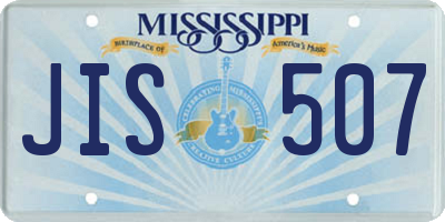 MS license plate JIS507