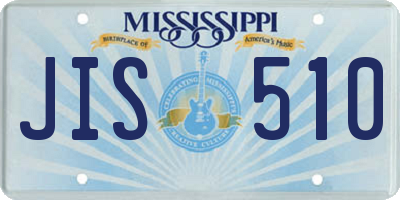 MS license plate JIS510