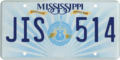 MS license plate JIS514