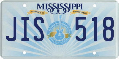 MS license plate JIS518