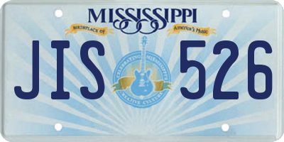 MS license plate JIS526