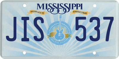 MS license plate JIS537