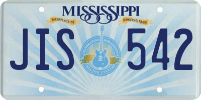 MS license plate JIS542
