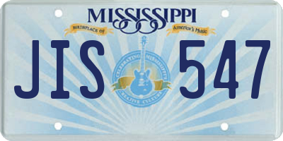 MS license plate JIS547