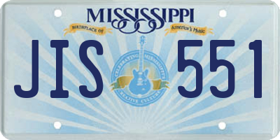 MS license plate JIS551