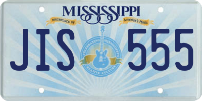 MS license plate JIS555