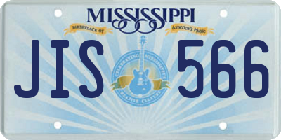 MS license plate JIS566