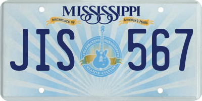 MS license plate JIS567