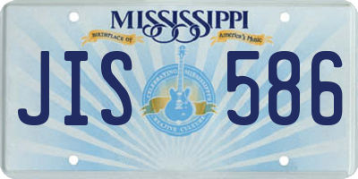 MS license plate JIS586