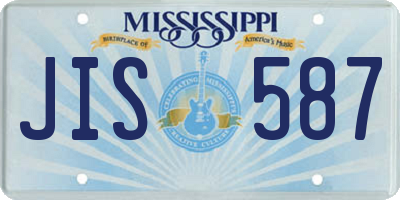 MS license plate JIS587