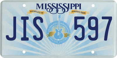 MS license plate JIS597