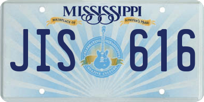 MS license plate JIS616