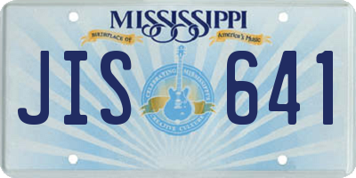 MS license plate JIS641
