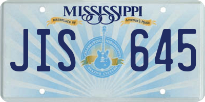 MS license plate JIS645
