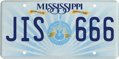 MS license plate JIS666