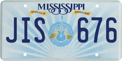 MS license plate JIS676