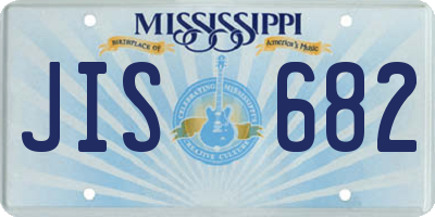 MS license plate JIS682