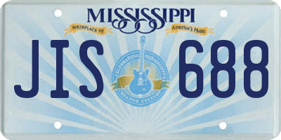 MS license plate JIS688