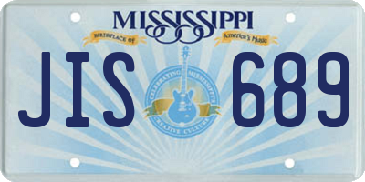 MS license plate JIS689
