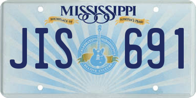 MS license plate JIS691
