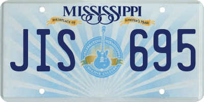 MS license plate JIS695