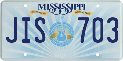 MS license plate JIS703