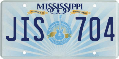 MS license plate JIS704